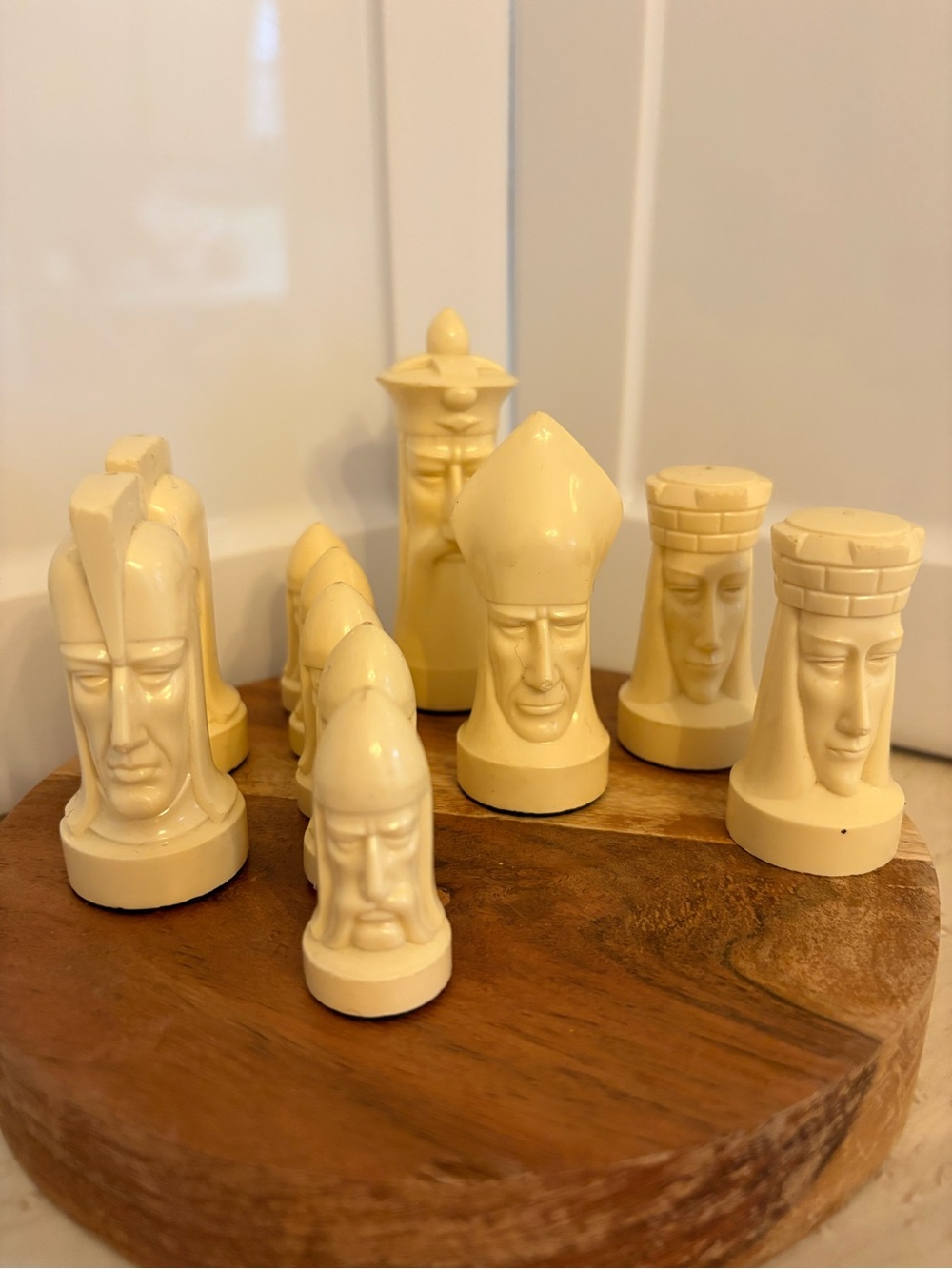 Vintage Peter Ganine sculptured "Gothic" chess set pieces
